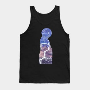 The Clouds Blanket the Mountains Sticker Tank Top